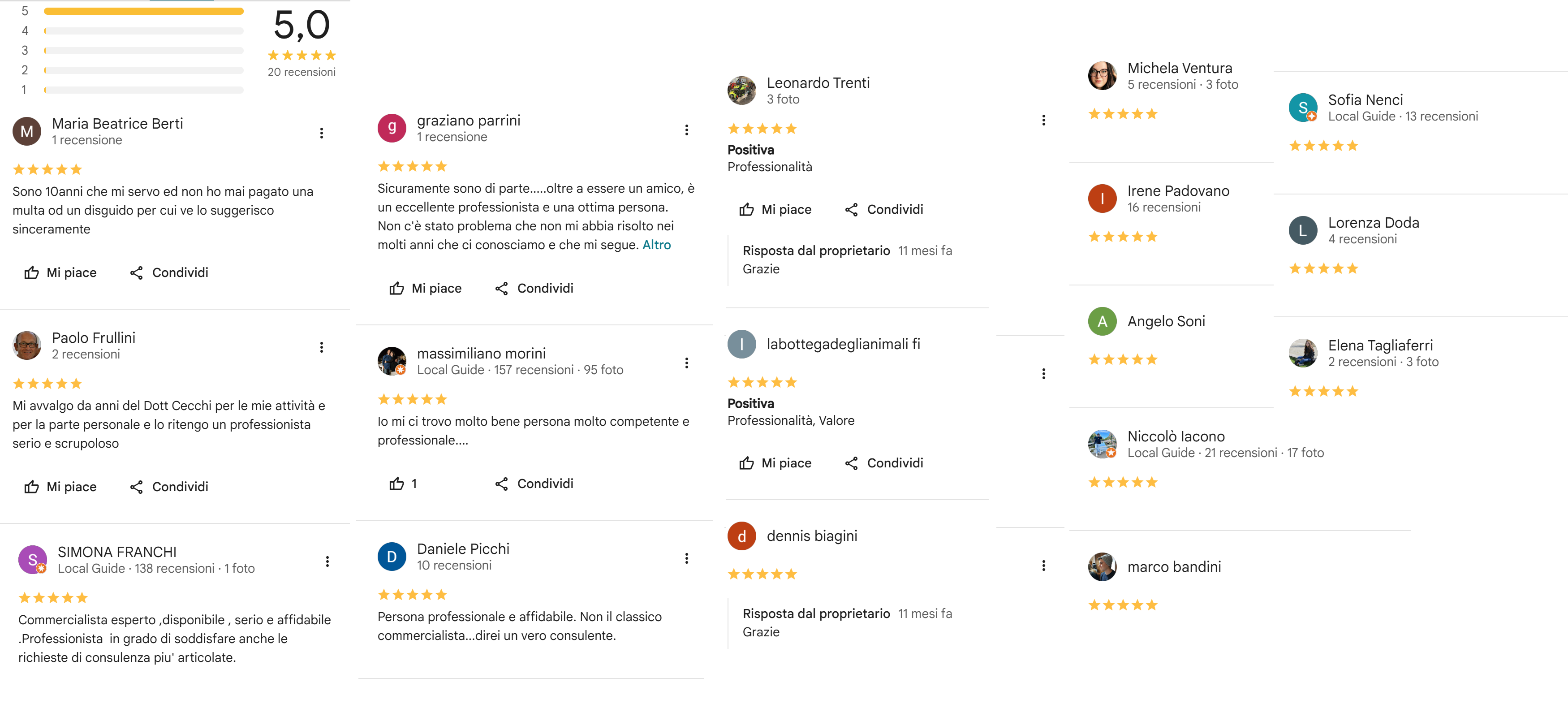 Recensioni Google - Alessandro Cecchi